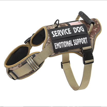 USLOCAL Tactical Service Dog Harness With Control Handle No Pulling Adjustable Reflective Pet Vest Harness Easy Walking - view 8