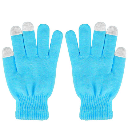 3 Color Options -- 1 Pair Unisex Winter Knit Gloves Touchscreen Outdoor Windproof Cycling Skiing Warm Gloves - view 10