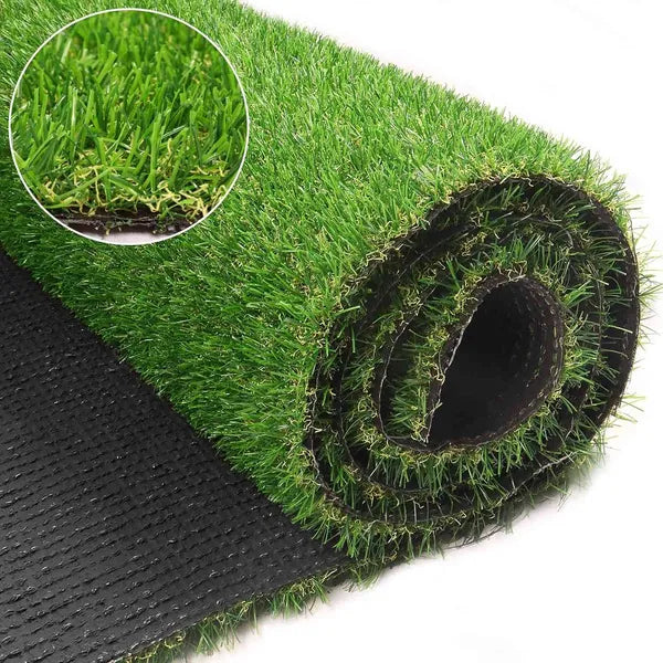 6.5ft X 15ft Artificial Turf 0.8' Mat With Drainage Holes. Fake Grass With Rubber Backing