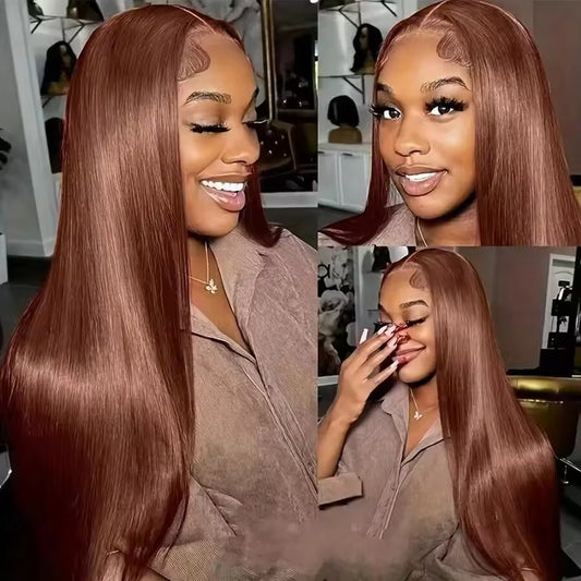 13x4 HD Lace Front Wig, Human Hair, Natural Brazilian Brown Wig, Women's Unprocessed Virgin Hair Wig - view 2