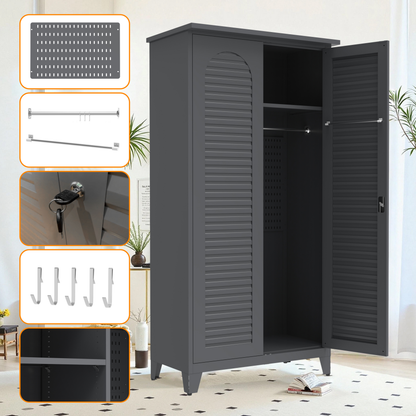 73'' Tall Metal Tool Storage Cabinet, With Ample Storage Space For Garage,Warehouse,Garden,Office, Living Room,Bathroom - view 5