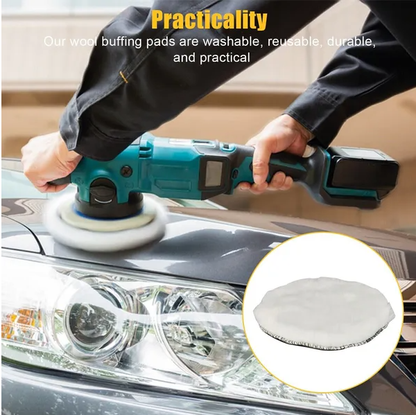 5PCS Buffing Polishing Pad Wool Wheel Mop Kit For Car Polisher Drill Adapter - view 5