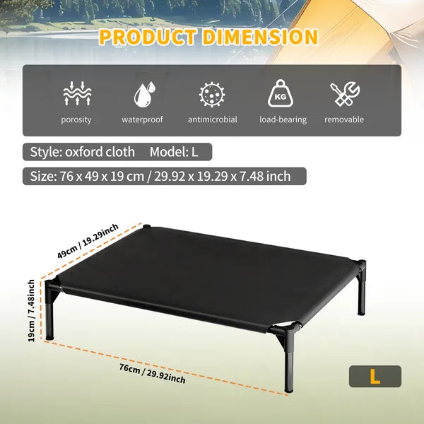 Breathable Raised Oxford Pet Bed Fits Small To Large Dogs - view 4