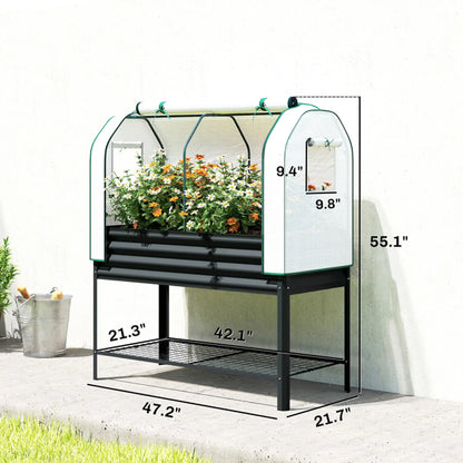 Raised Garden Bed With PE Greenhouse - view 6