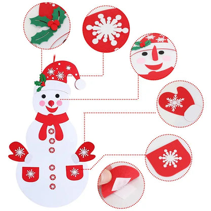 Felt Christmas Snowman Set DIY Felt Christmas Hanging Decorations - view 3