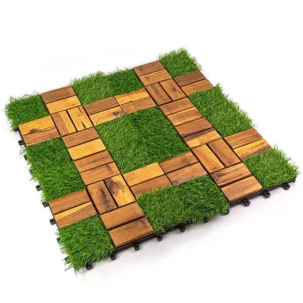 30PC 12inch*12inch High-quality Acacia Wood Modular Flooring, Model 057 - view 3