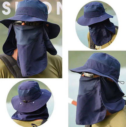 Wide Brim Sun Hat UV Protection Bucket Cap For Hiking Camping Fishing Safari Men - view 4