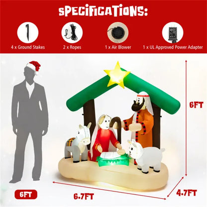 6.7 Feet Christmas Decoration With LED Lights - view 2
