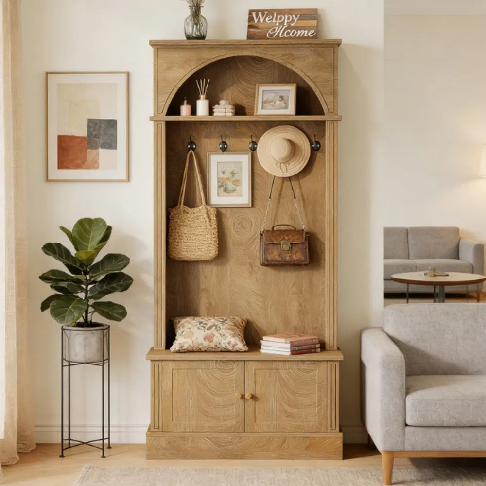 Entryway Coat Rack Shoe Storage - view 2