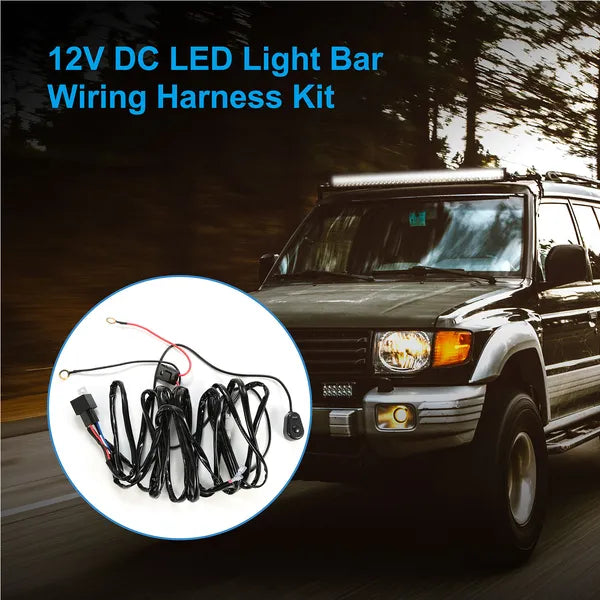 LED Light Bar Wiring Harness Kit 280W 12V 40A Power Relay Fuse On Off Switch 10ft Length Universal Fitment Light Bar - view 3