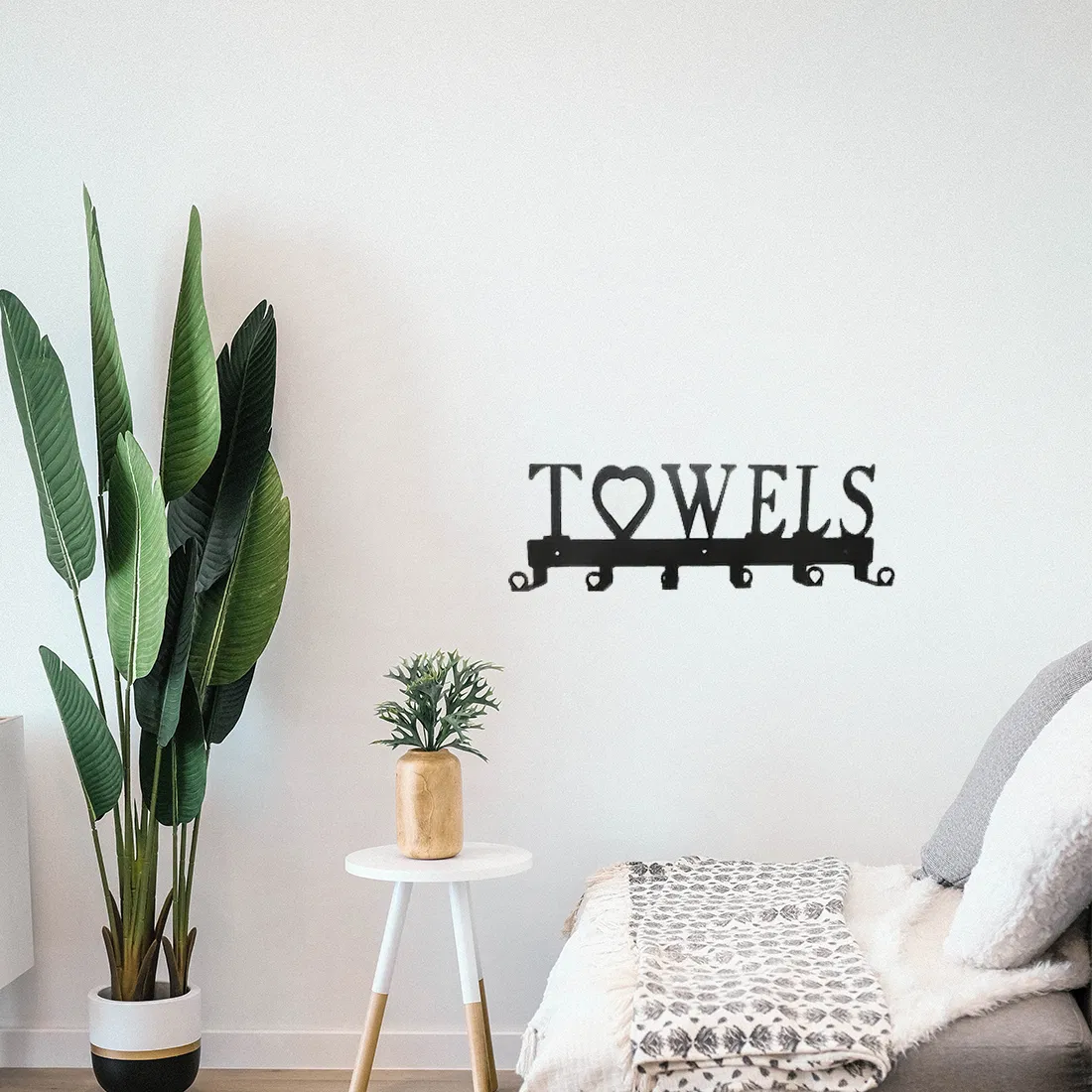 1pc Premium Metal Wall - Mounted Towel Hook - Space - Saving 6 - Hook Storage. The Simple Punch Installation Fits - view 10