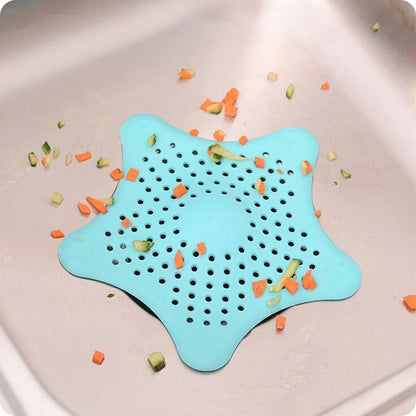3PCS Silicone Starfish-shaped Sink Drain Filter Bathtub Hair Catcher Stopper Drain Hole Filter Strainer For Bathroom - view 6