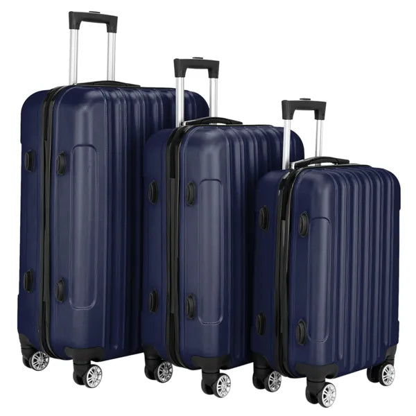 3-in-1 Multifunctional Large Capacity Traveling Storage Suitcase Luggage Set Navy Blue - view 4