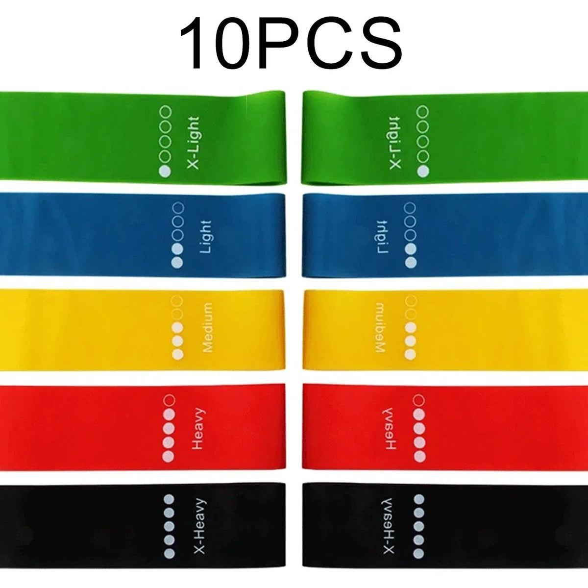 2 PackSet of 5 Resistance Exercise Loop Bands Fitness Yoga Resistance Band TPE Colorful - view 10