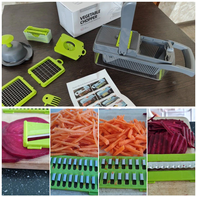 15-In-1 Vegetable Fruit Chopper Cutter Food Onion Veggie Dicer Slicer Kitchen - view 9