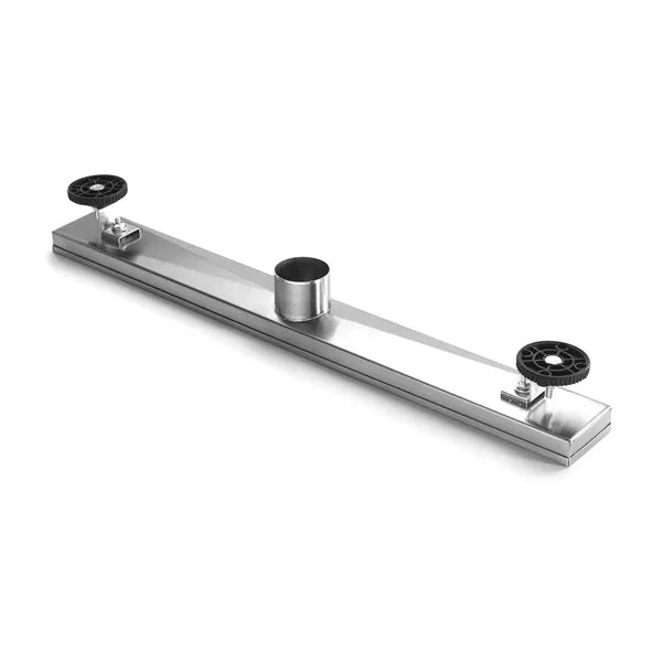 12 Inch Linear Shower Drain With Removable Brick Patterned Grate Cover - view 2