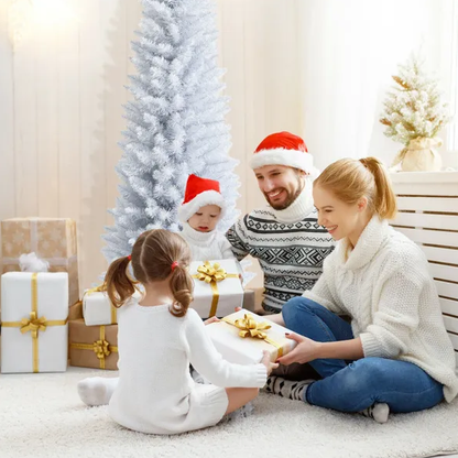6 Feet Unlit Artificial Slim Pencil Christmas Tree With Metal Stand - view 8