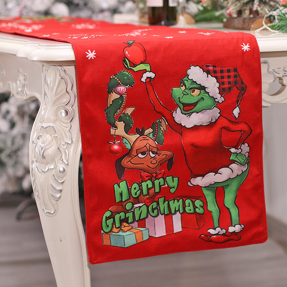 Christmas Table Runner Restaurant And Tea Table Table Decorations - view 2