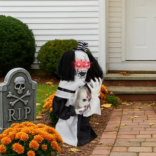 1.8ft Halloween Decoration Scary Clown, Sound-Actived Party Decor With Creepy Sound - view 3