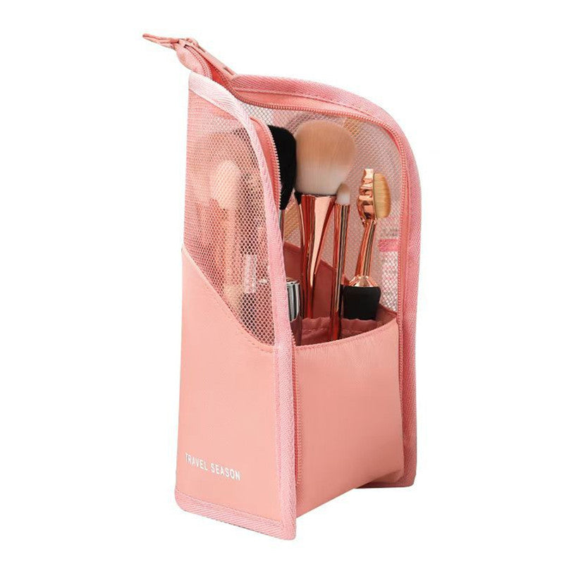 Makeup Brush Case Makeup Brush Holder Travel Waterproof Cosmetic Bag Stand-up Foldable Makeup Cup With Zipper - view 7