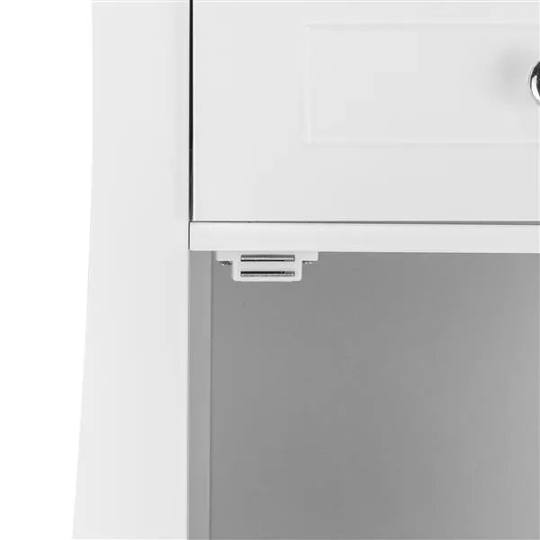 Single Door Bedside Cabinet with A Drawer White - view 8