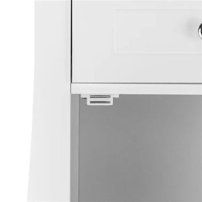 Single Door Bedside Cabinet with A Drawer White - view 8