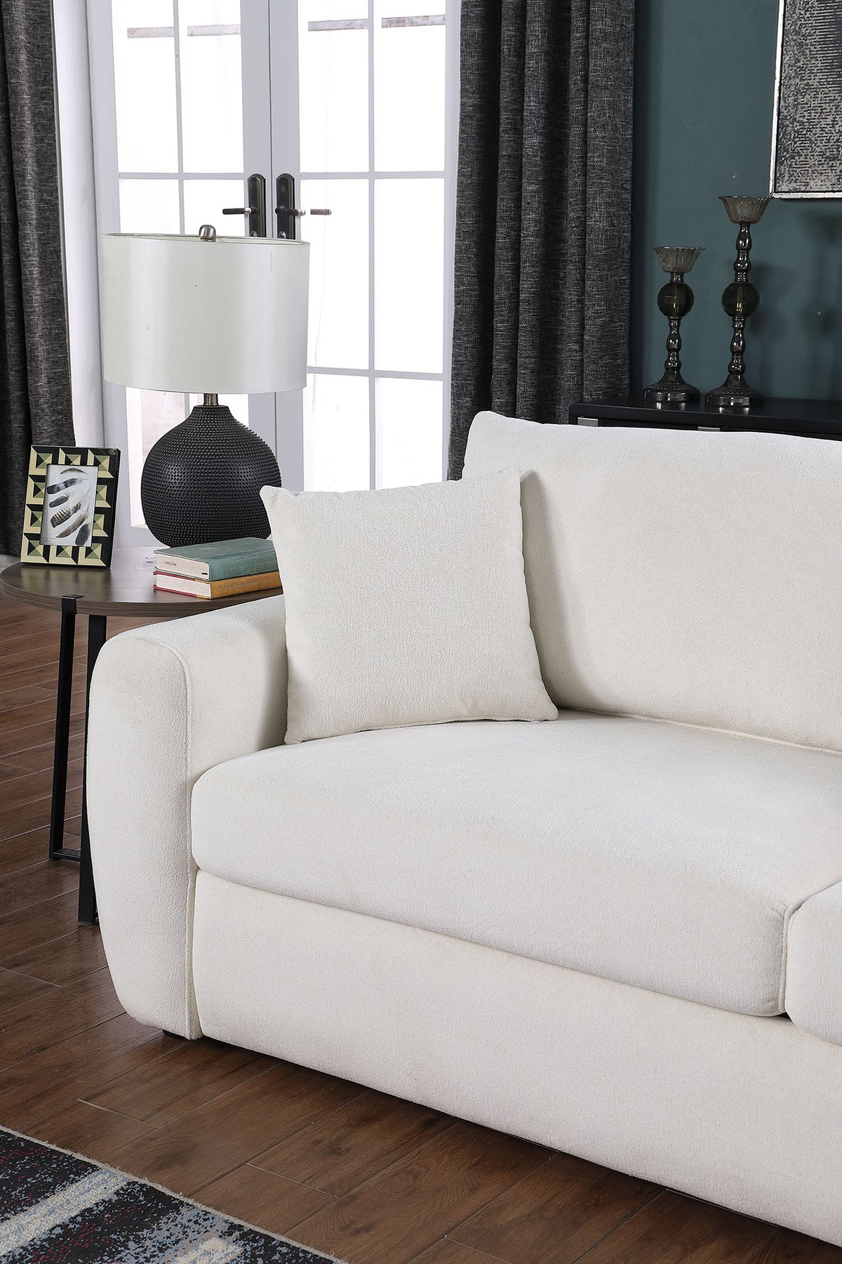 Modern Minimalist Comfortable Compressed BEIGE Sofa - view 4