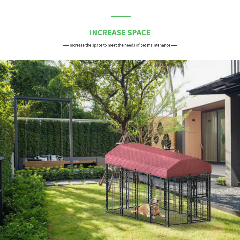 12 Pieces Square Tube Wire Running Cage Black Running Cage Single Door - view 4