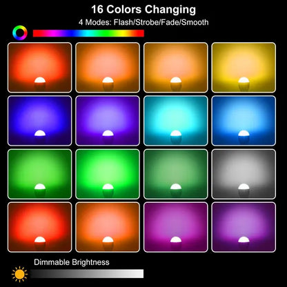9W LED Light Bulb E27 RGB Lamp Bulb 16 Colors Changable 24-key IR Remote Control - view 4