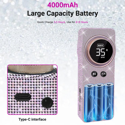 Portable Electric Nail Drill 35000RPM Nails Milling Cutter Wireless Pedicure Grinder Rechargeable Nail Drilling Machine - view 6
