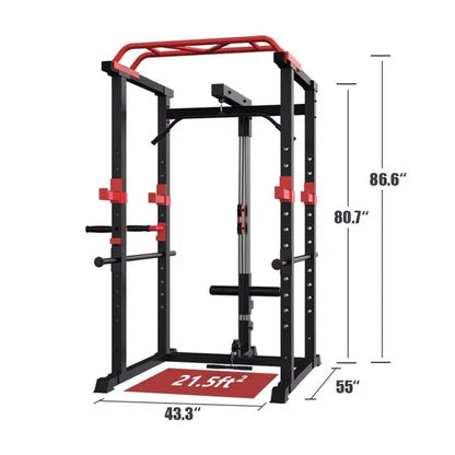 Power Cage Squat Rack Stands Gym Equipment 1000-Pound Capacity Exercise Olympic - view 6