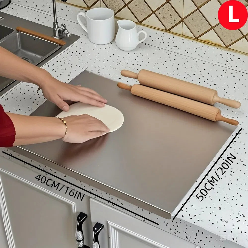 Stainless Steel Cutting Board For Kitchen - Large 304 Chopping Boards With Lid And Non-Slip Pad For Countertop - view 3