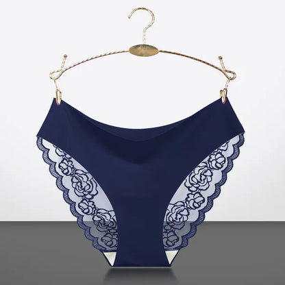 6 Packs Multi-Color Sexy Lace Triangle Panties Low Elastic Waist Fashion Women'S Hip Lifting Underwear Patchwork Lace - view 3