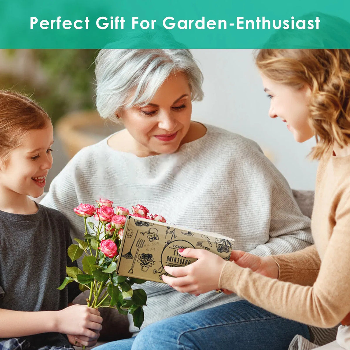 Aluminum Alloy Gardening Hand Tools 13-Piece Set, Multi-Function Garden Kit with Oxford Carry Bag, Plant Tags - view 7