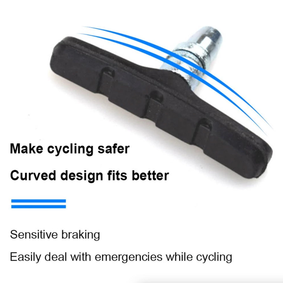 5 Pairs High Grade Cycling Bicycle Bike V Brake Pads 70mm Shoes Pads Black - view 8