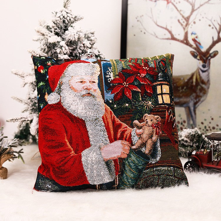 Christmas Square Pillow Cover Home Christmas Decorations - view 5