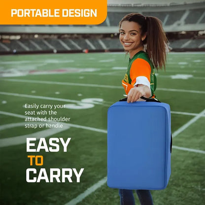 Alpcour Portable Extra Thick Stadium Seat Cushion - 21x 15 Inch Bleacher Cushion With Side Pocket - view 2