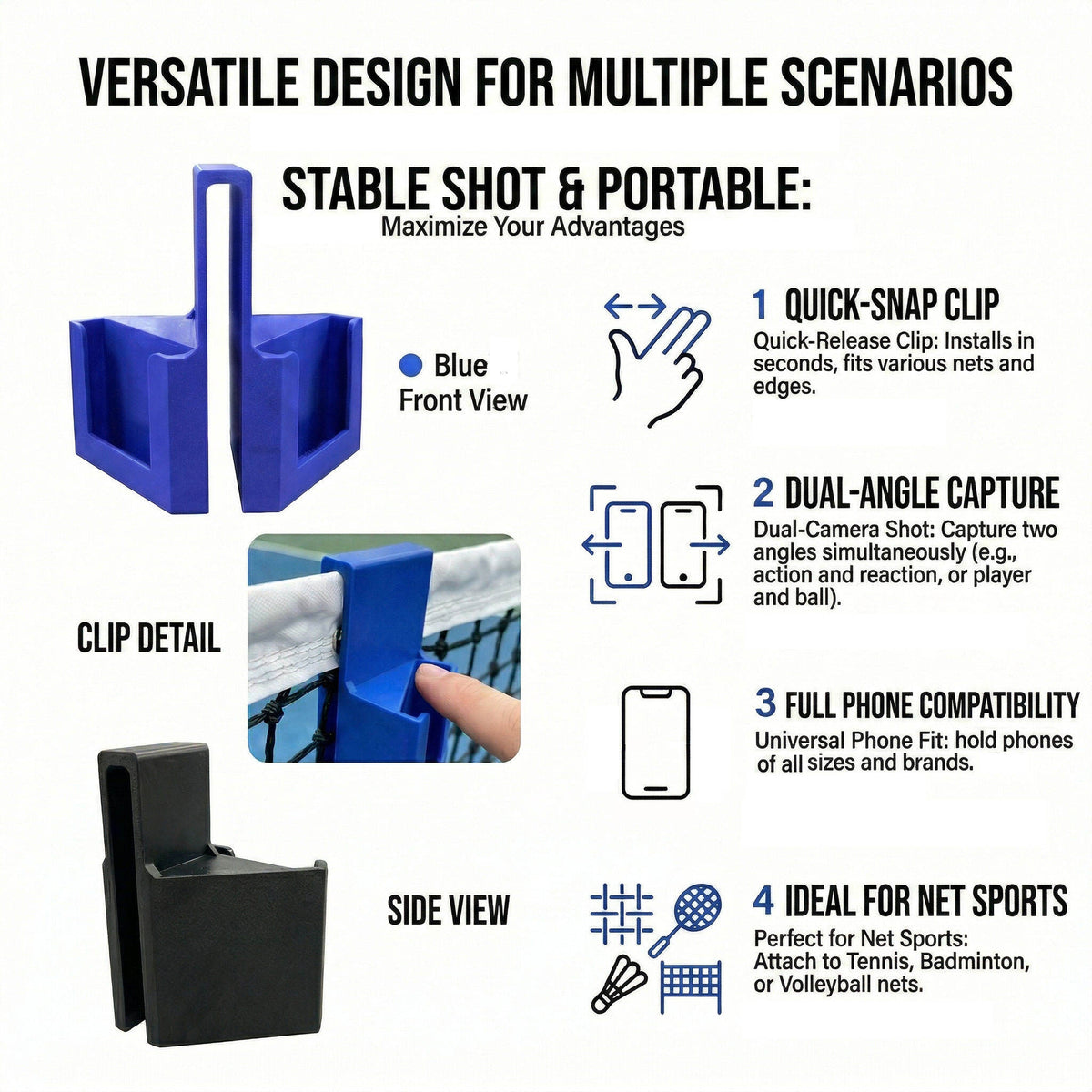 Plastic Unbreakable Phone Tripod Stand - view 2