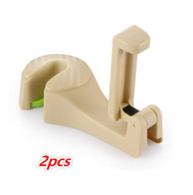 Car Headrest Hook with Phone Holder Seat Back Hanger for Bag Handbag Purse Grocery Cloth - view 9