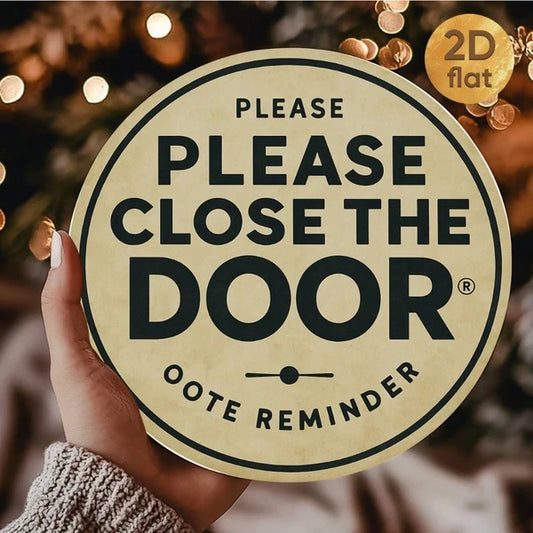 1pc Metal Iron Sign 7.87x7.87 Inch Please Close The Door, "the Door, 2D" Printed - view 2