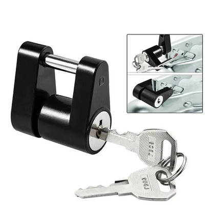 Trailer Hitch Coupler Lock Dia Span For Tow Boat RV Truck Car And 2 Keys - view 4