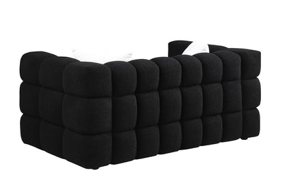 62.2length,35.83inch Deepth,human Body Structure For USA People, Marshmallow Sofa,boucle Sofa,BLACK Color, 2 Seater - view 4