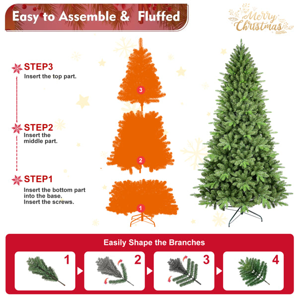 Artificial 6ft Green Christmas Tree With 1168 PE PVC Mixed Branch Tips - view 2