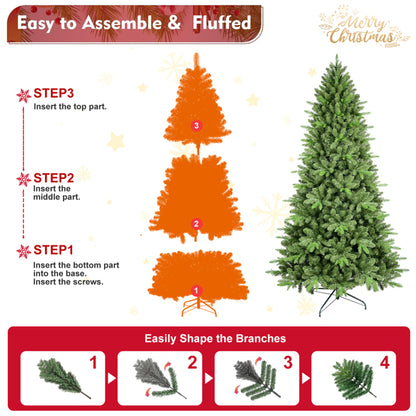 Artificial 6ft Green Christmas Tree With 1168 PE PVC Mixed Branch Tips - view 2