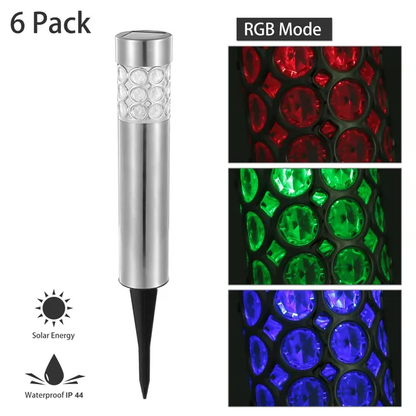 6 Pack Outdoor Solar Light IP44 Waterproof RGB Garden Lamp Landscape Lawn DEcor Light By Kacuyelin Boutique Store - view 3