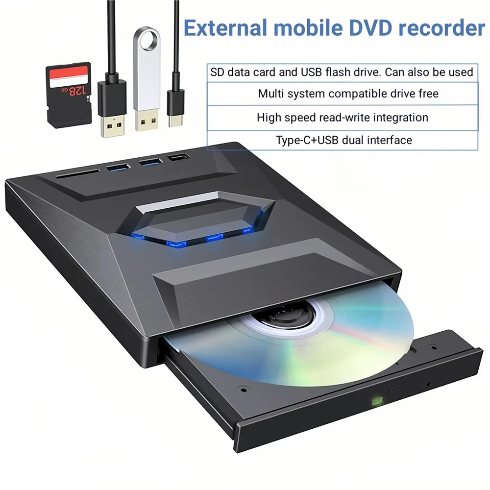 Grabadora externa de CD/DVD USB 3.0
