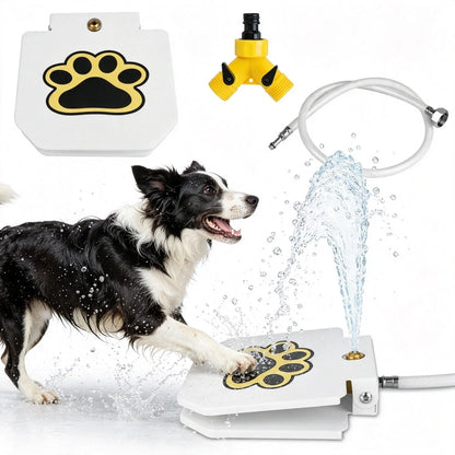 Dog Water Fountain Outdoor,No Electricity Step-On Activated Pet Sprinkler