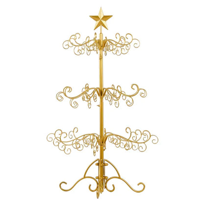 3ft Wrought Iron Christmas Tree, Metal Ornament Display Tree Stand For For Holiday Party Home Decor