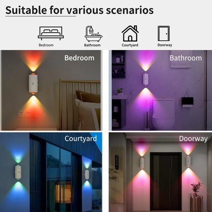 Motion Sensor Night Light Wall Lamp With USB Type-C Charging Ultra Long Battery Life Magnetic Mount Colorful Neon - view 4
