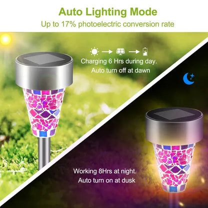 6Packs Solar Garden Lights Outdoor Solar Pathway Lights IP44 Water-resistant Landscape Lights 8Hrs Lawn Lamps For Yard - view 9